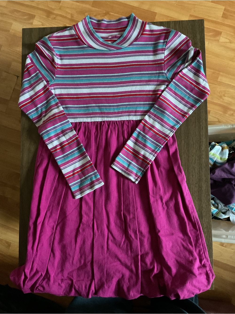 Tea Collection Purple & Blue Striped Long-Sleeve Knit Dress